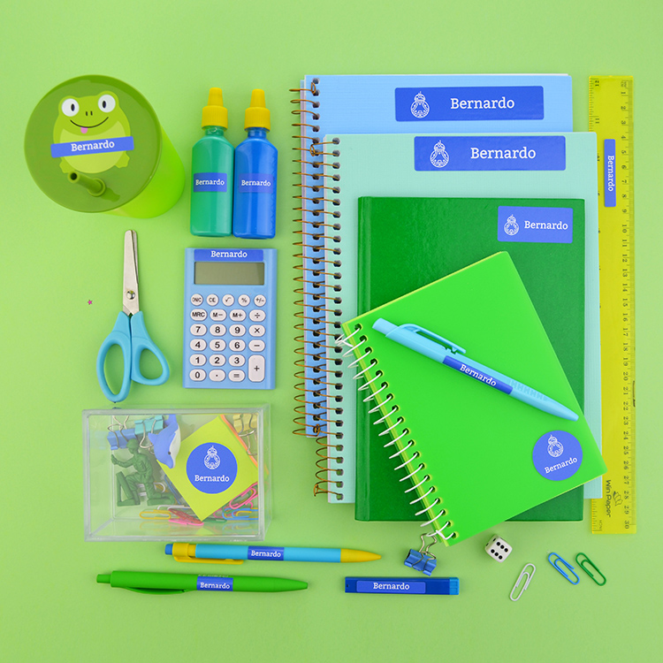 Kit de Etiquetas Adesivas para Material Escolar