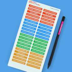 Etiquetas Escolares - Frase de Incentivo Adesiva Pequena