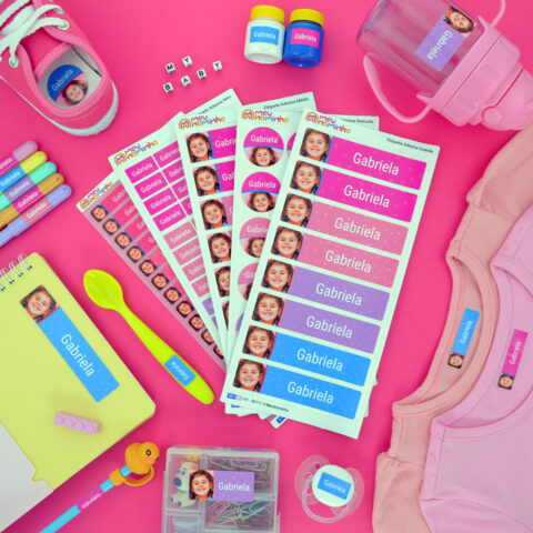etiquetas com foto para creche