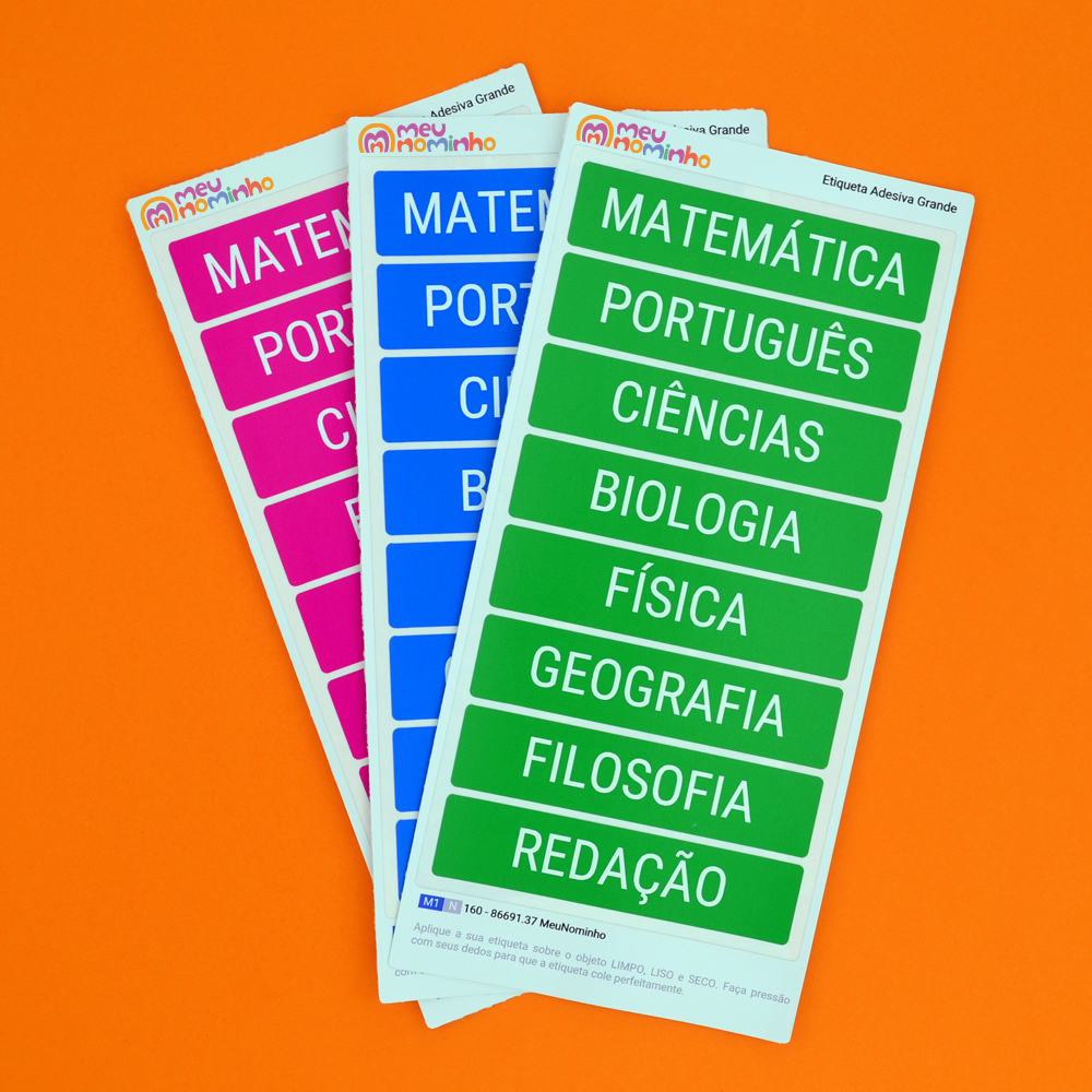 Etiqueta Grande de Matérias Etiqueta Grande de Matérias