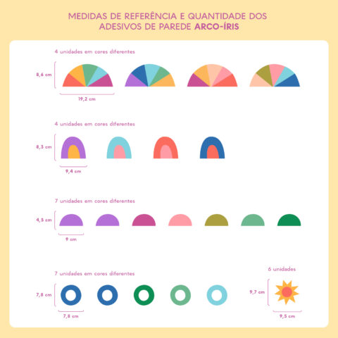 Adesivo de Parede Decoração - Arco Íris