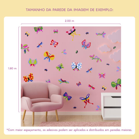 Adesivo de Parede Decoração - Borboletas Metamorfose