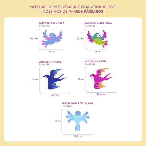 Adesivo de Parede Decoração - Pássaros