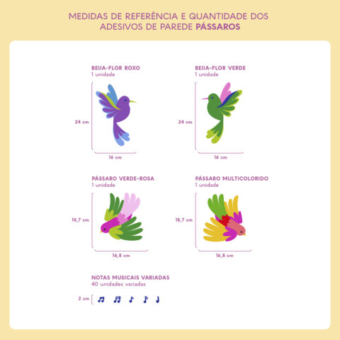 Adesivo de Parede Decoração - Pássaros