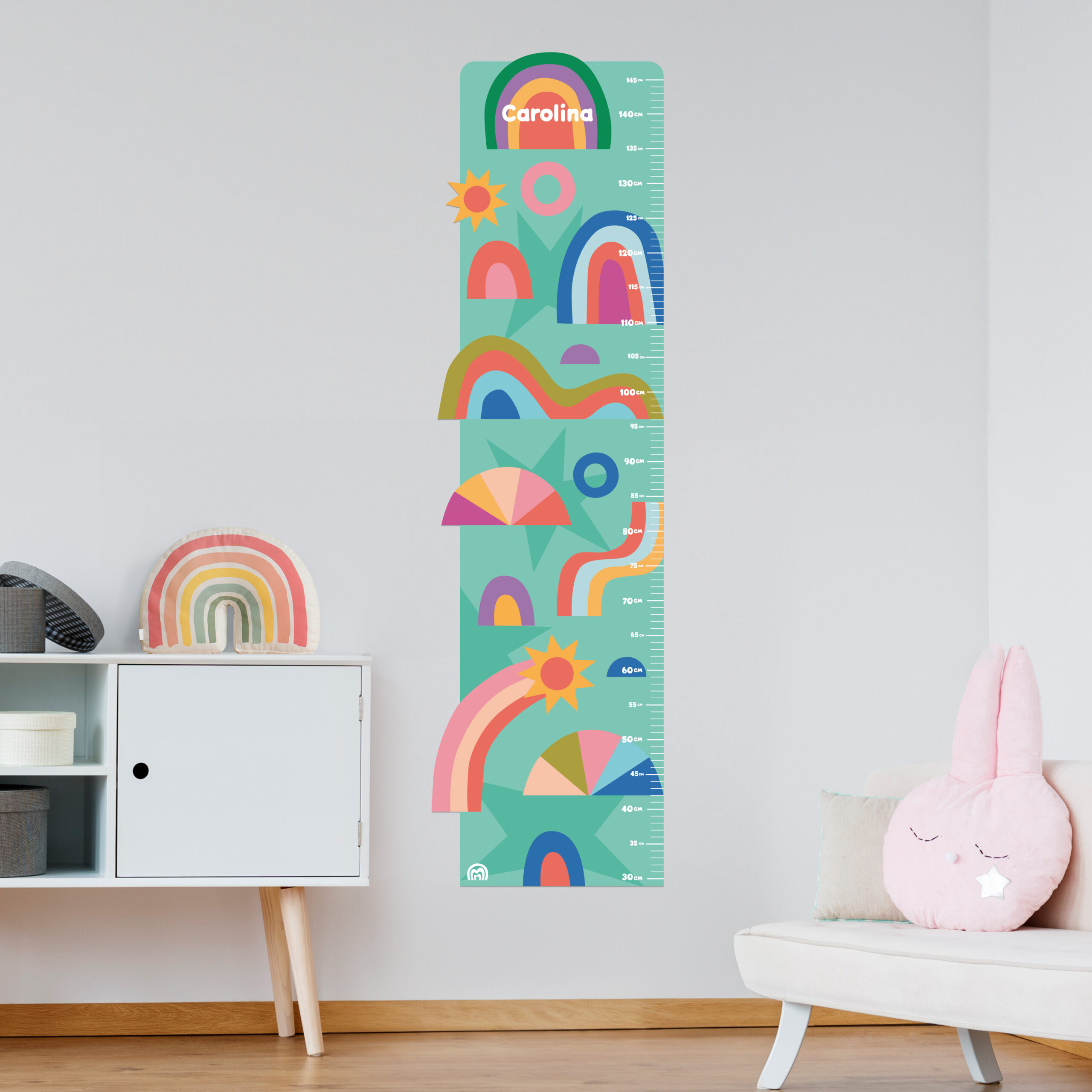 Regua de Crescimento Adesiva Arco-Íris Regua de Crescimento Adesiva Arco-Íris
