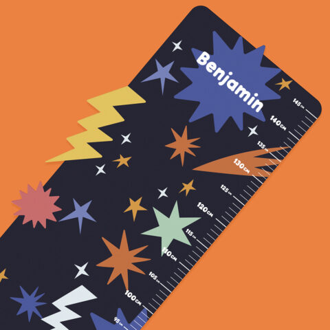 Regua de Crescimento Adesiva Noite Estrelada