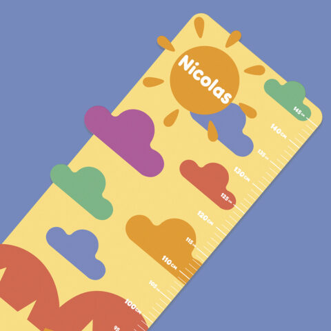 Regua de Crescimento Adesiva Universo Cores