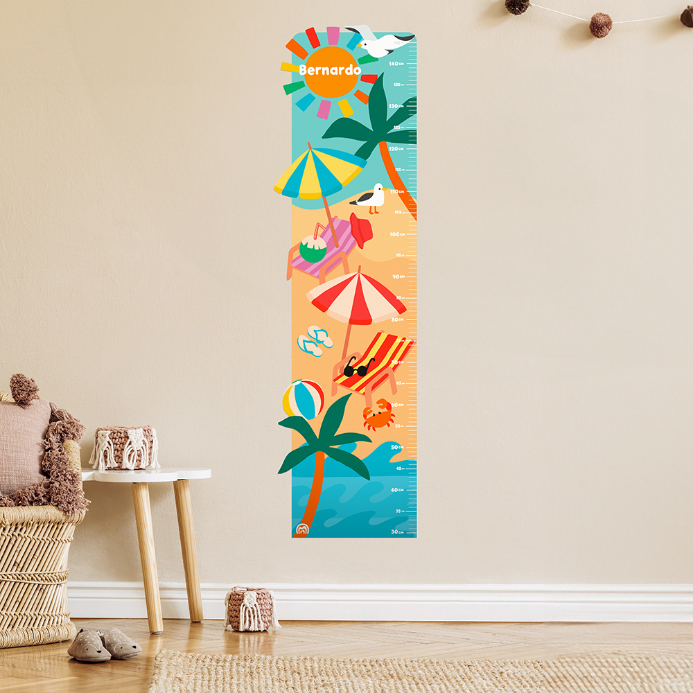 Regua de Crescimento Adesiva Ferias de Verão Regua de Crescimento Adesiva Ferias de Verão