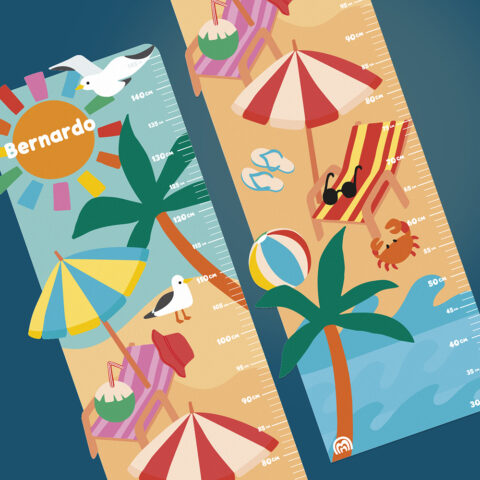 Regua de Crescimento Adesiva Ferias de Verão