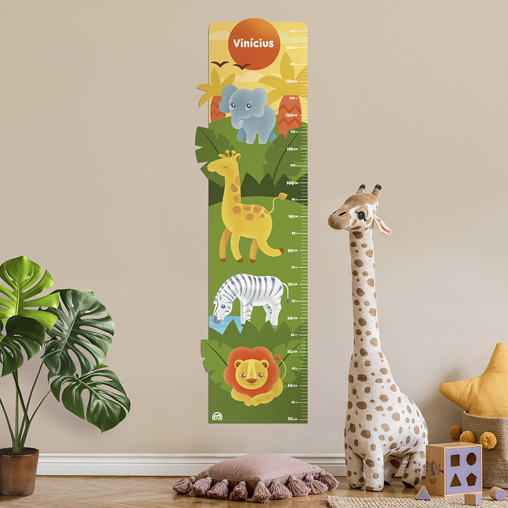 Regua de Crescimento Adesiva Safari