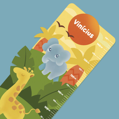 Regua de Crescimento Adesiva Safari