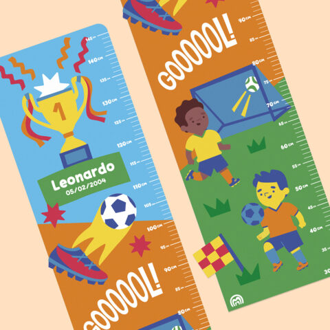 Regua de Crescimento Adesiva Futebol