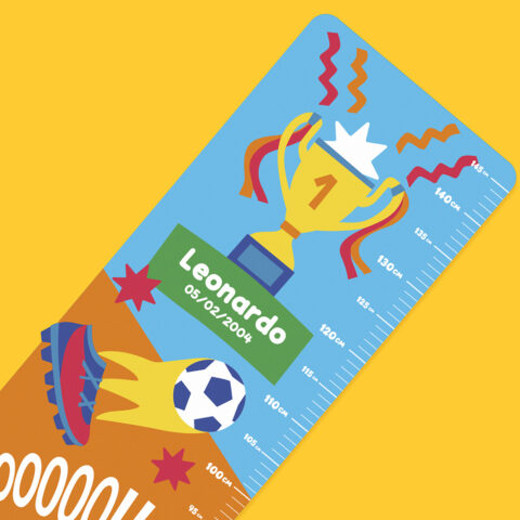 Regua de Crescimento Adesiva Futebol